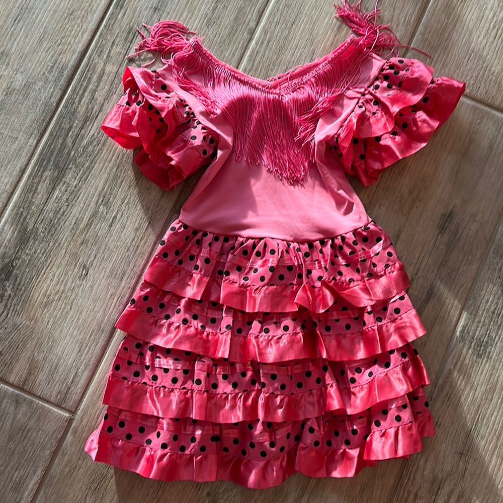 Pink Spanish Girls Costume Dress